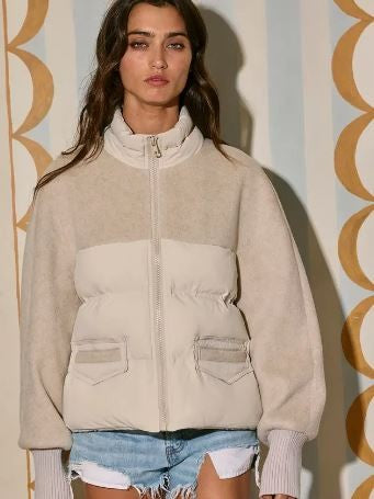 Puffer Crop Jacket Coat|6945