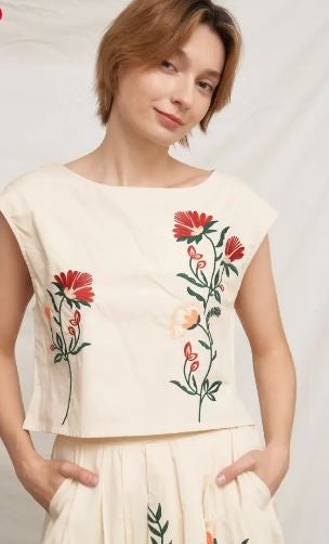 Floral Embroidered top|7064