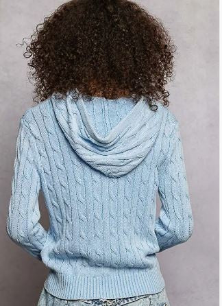 blue hoodies sweater|7084