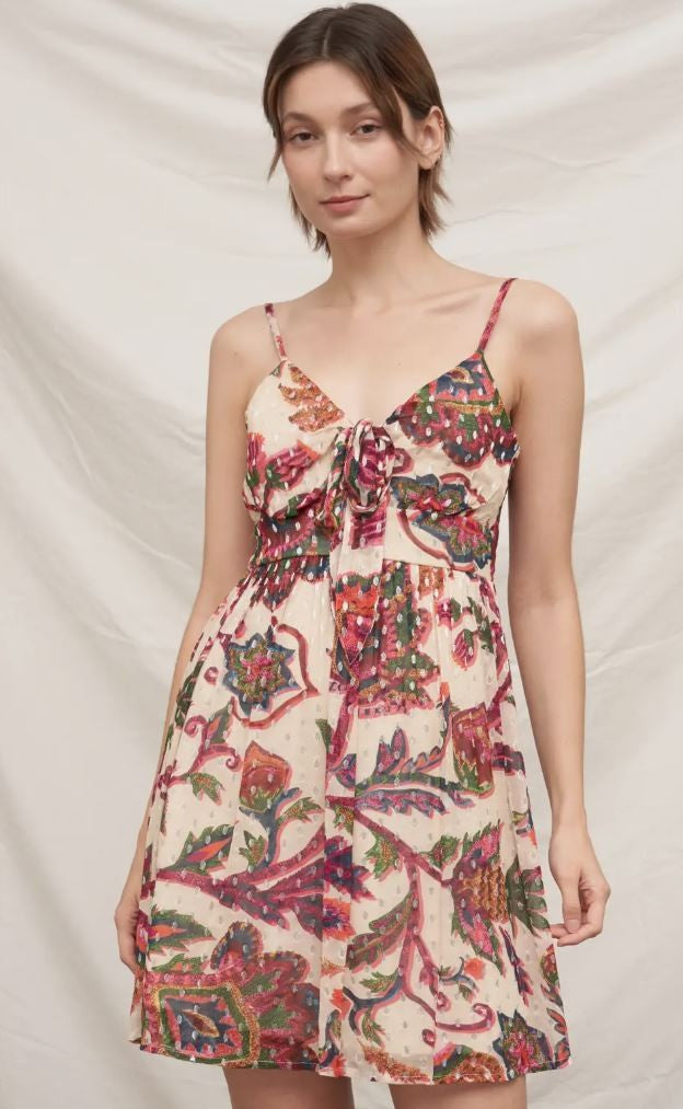Printed Sleeveless dress|7189