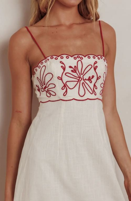 Red Western Vibe Floral Maxi Dress|7227