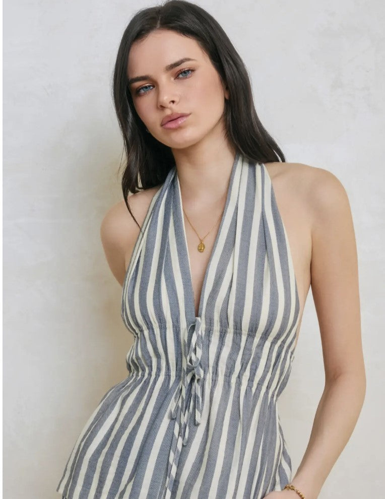 stripe halter top|7342