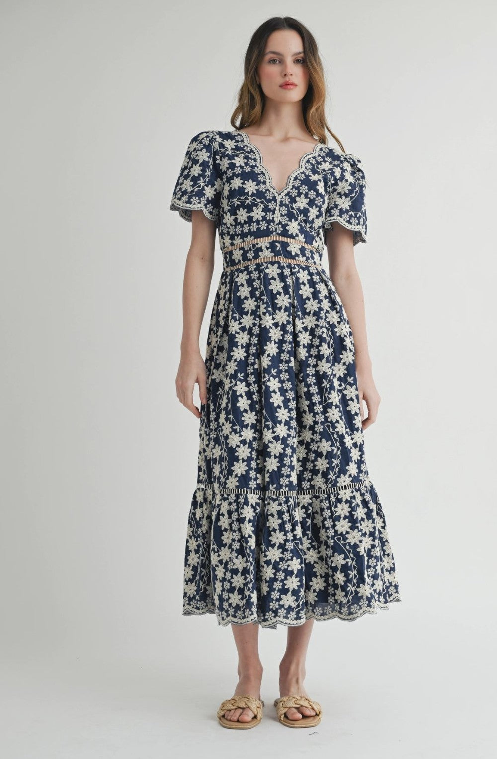 Chic Off-Shoulder Lace Dress|7366