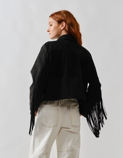 Suede Fringe Jacket|7378