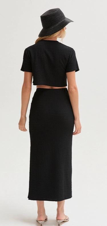 Knit Two Piece Skirt Set|7419