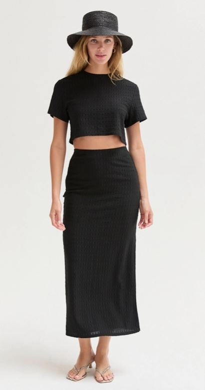 Knit Two Piece Skirt Set|7420