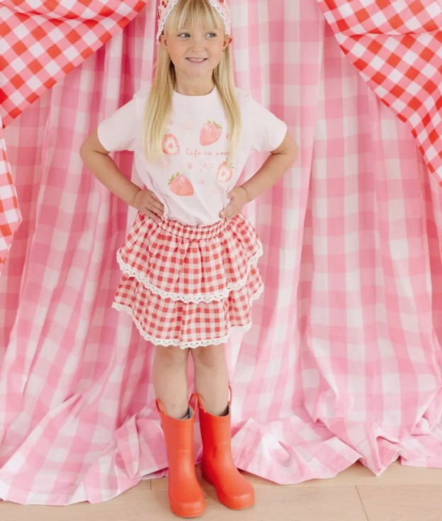 Strawberry Short Sleeve T-Shirt -Kids|7527