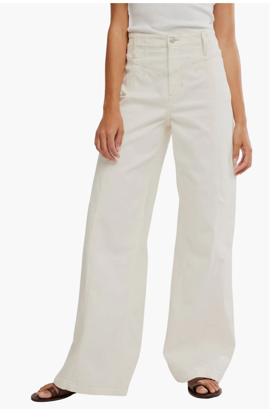Free People Island Light Ivory Jeans|7675