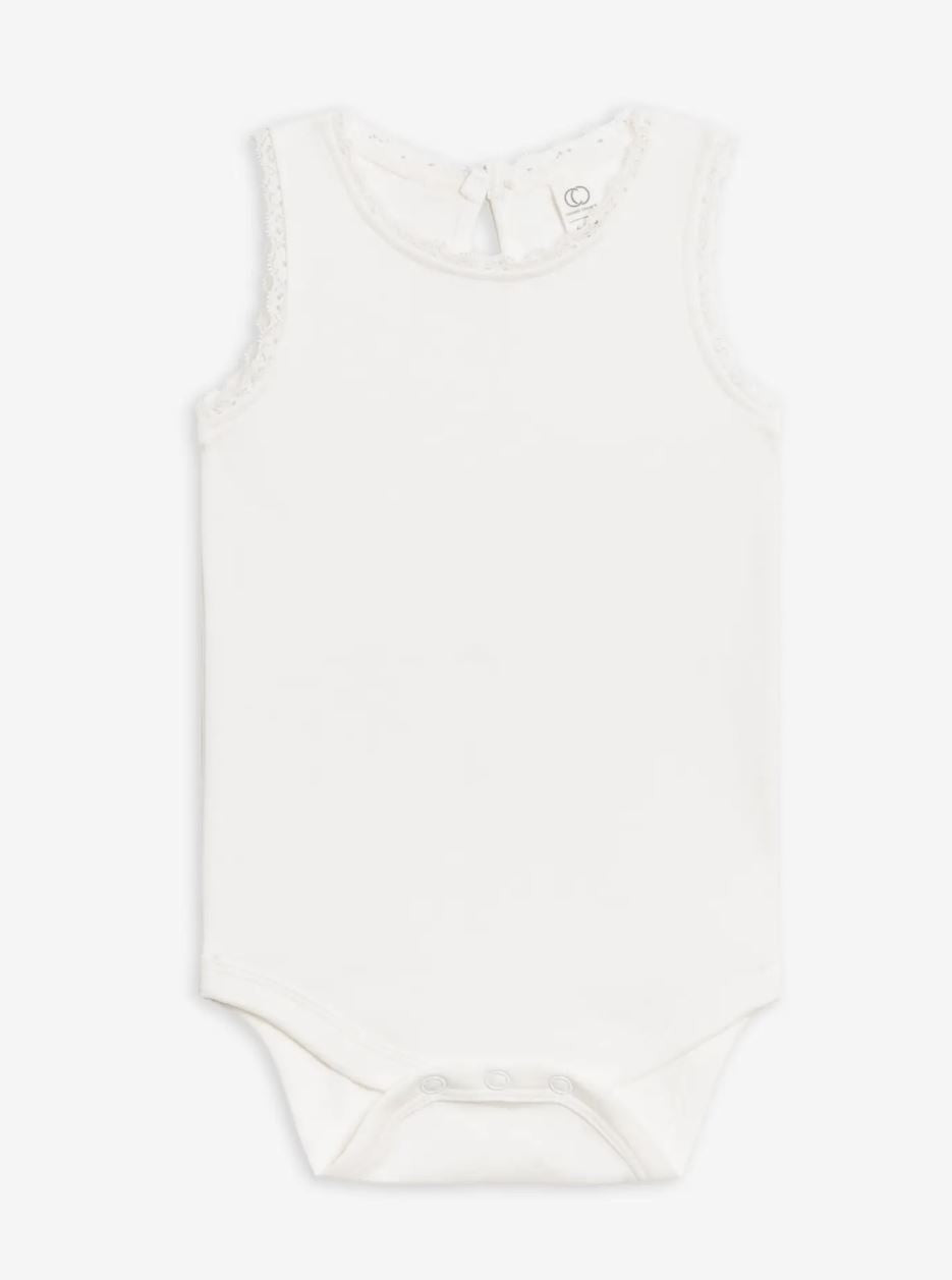 Luna Lace Tank Bodysuit- Coconut|7721