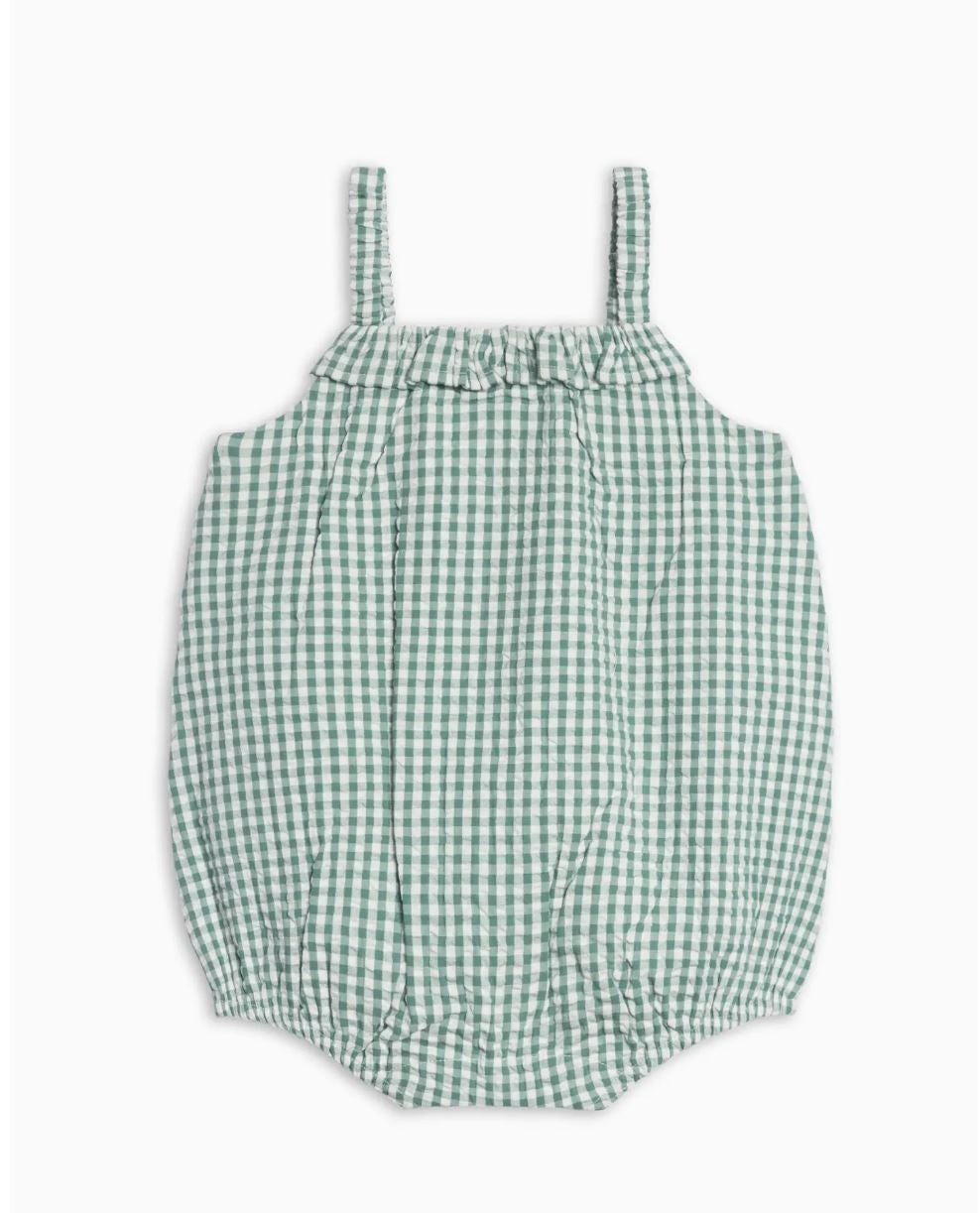 Seersucker Bubble Romper -Gingham|7724