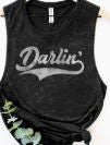 Darlin' Graphic Tank-Mineral|7753
