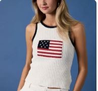 USA Flag Sweater Tank|7800