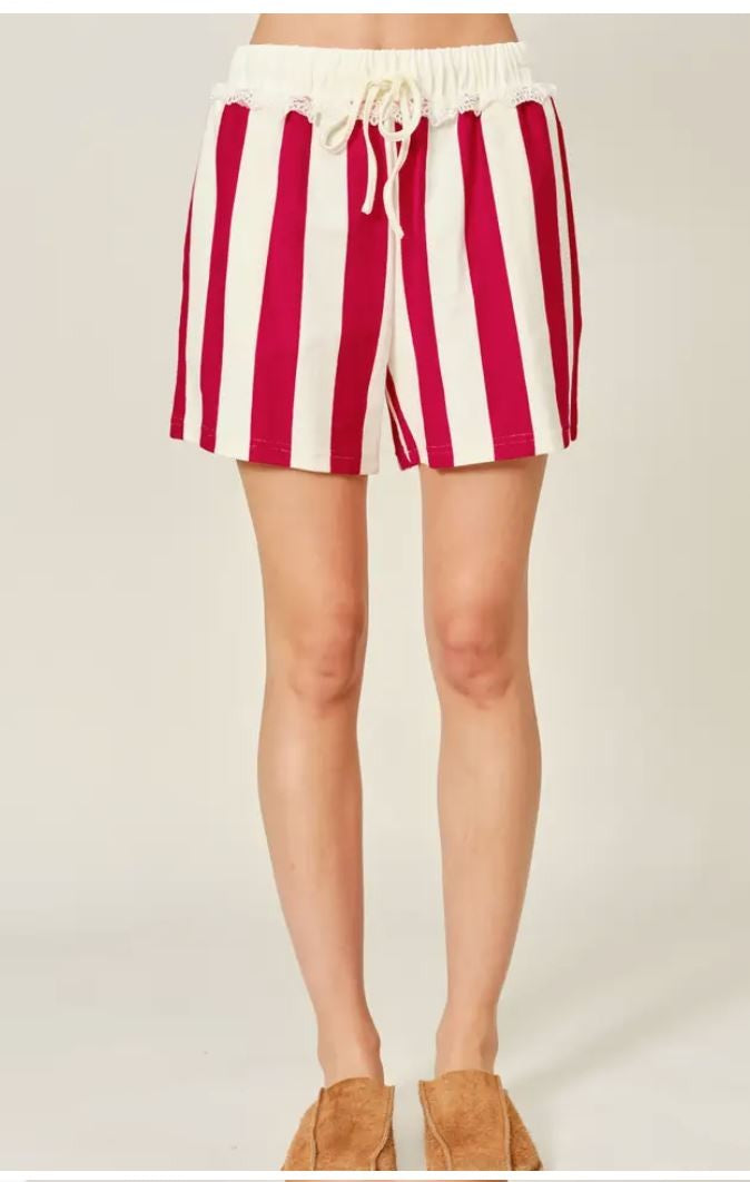 red stripe shorts|7851