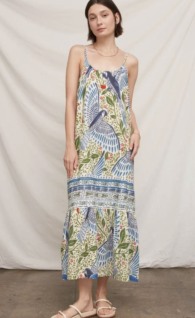 Printed Textured Maxi Sundress|7856