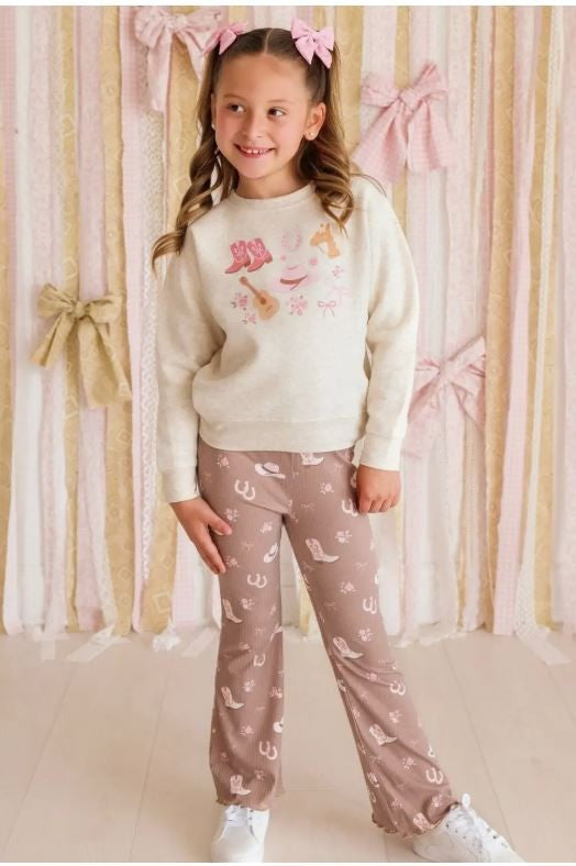 Howdy Darling Western Flare Leggings|8194