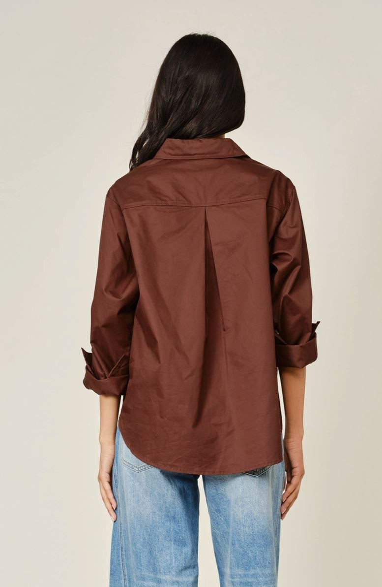 Classic Button Down Shirt-BRWN|8336