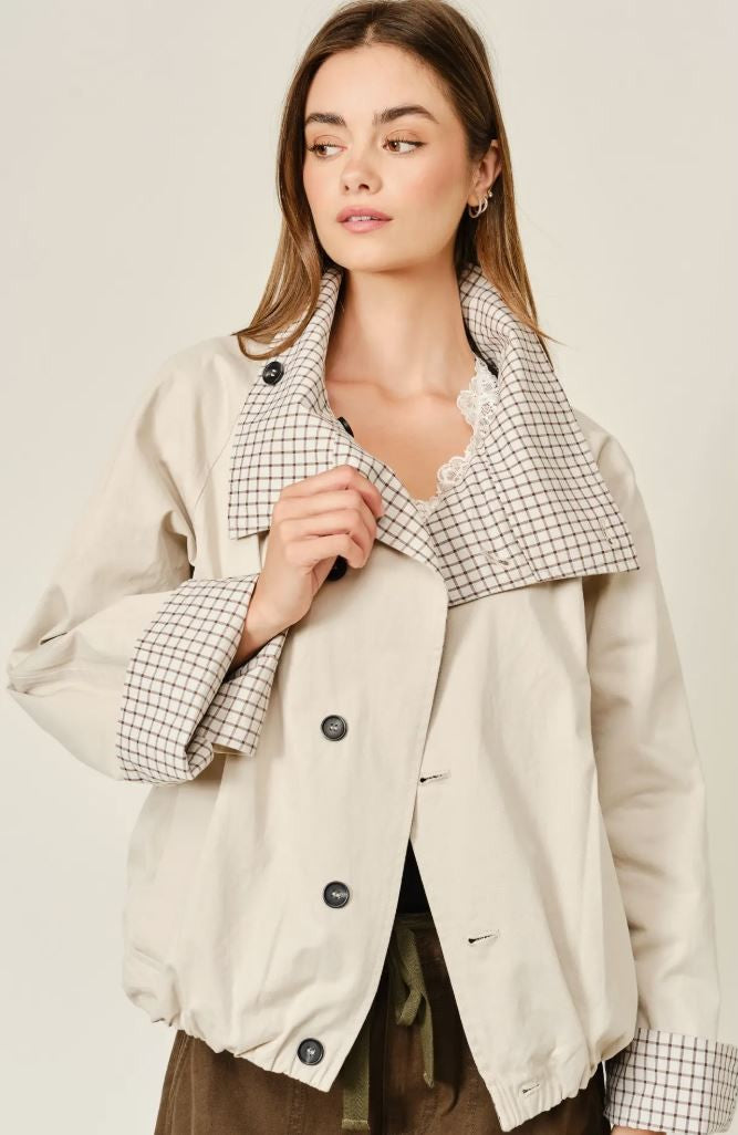 Reversible Turtleneck Jacket|8338