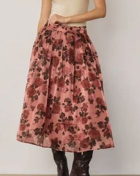 Floral Organza skirt|8376